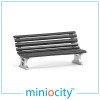 076-707 Station Benches - Black (Pack of 5) OO Gauge 1:76 scale