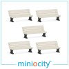 076-709 Station Benches - White (Pack of 5) OO Gauge 1:76 scale