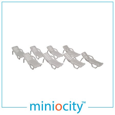 076-710 Sun Loungers (Pack of 8) OO Gauge 1:76 scale