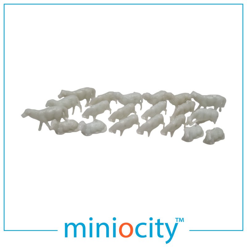 076-506 Unpainted Sheep (Pack of 20) OO Gauge 1:76 Scale Figures