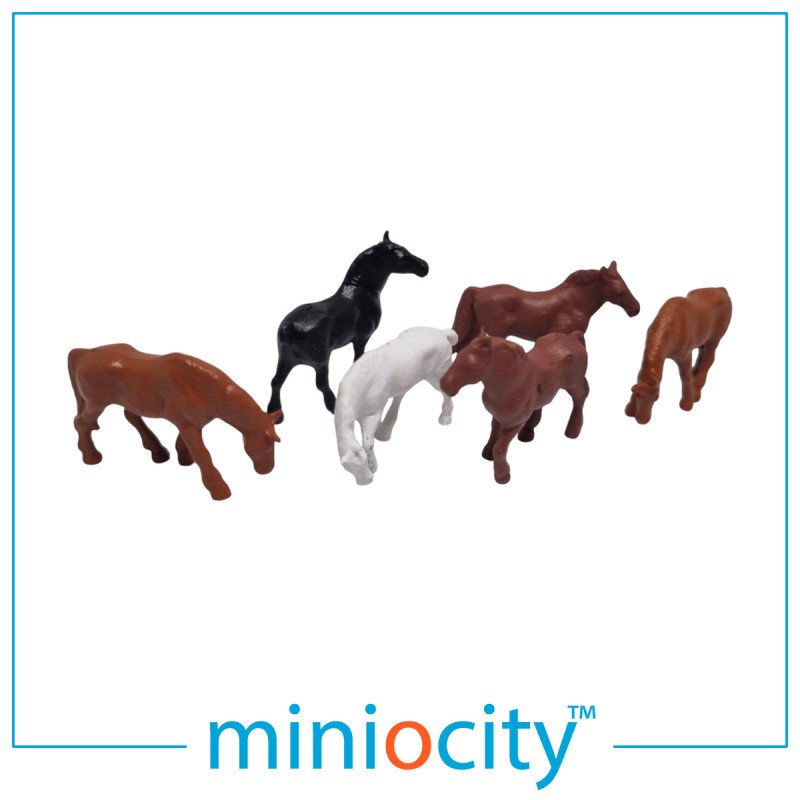 076-507 Horses (Pack of 6) OO Gauge 1:76 Scale Figures