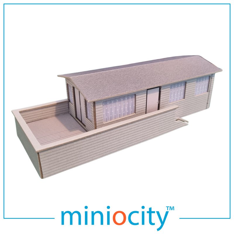 076-001 Static Caravans 00 Gauge 1:76 Scale Model Card Kit (Pack of 2)