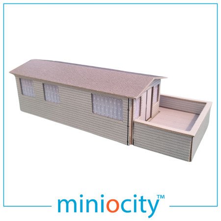 076-001 Static Caravans 00 Gauge 1:76 Scale Model Card Kit (Pack of 2)