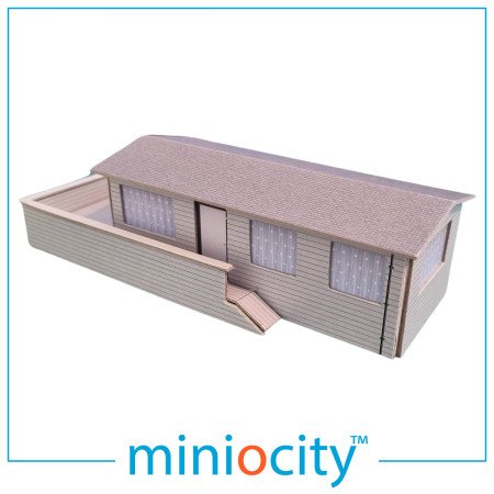 076-001 Static Caravans 00 Gauge 1:76 Scale Model Card Kit (Pack of 2)