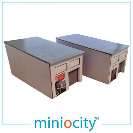 076-003 Modern Industrial Units OO Gauge 1:76 Scale Model Card Kit (Pack of 2)