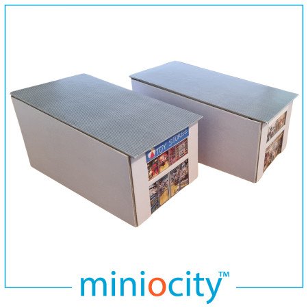 076-004 Modern Retail Units OO Gauge 1:76 Scale Model Card Kit (Pack of 2)