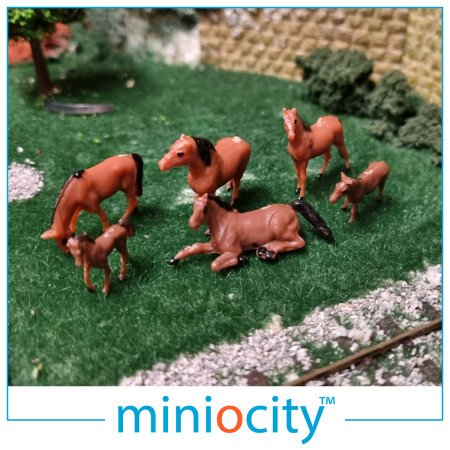 076-500 Horses (Pack of 6) OO Gauge 1:76 Scale Figures