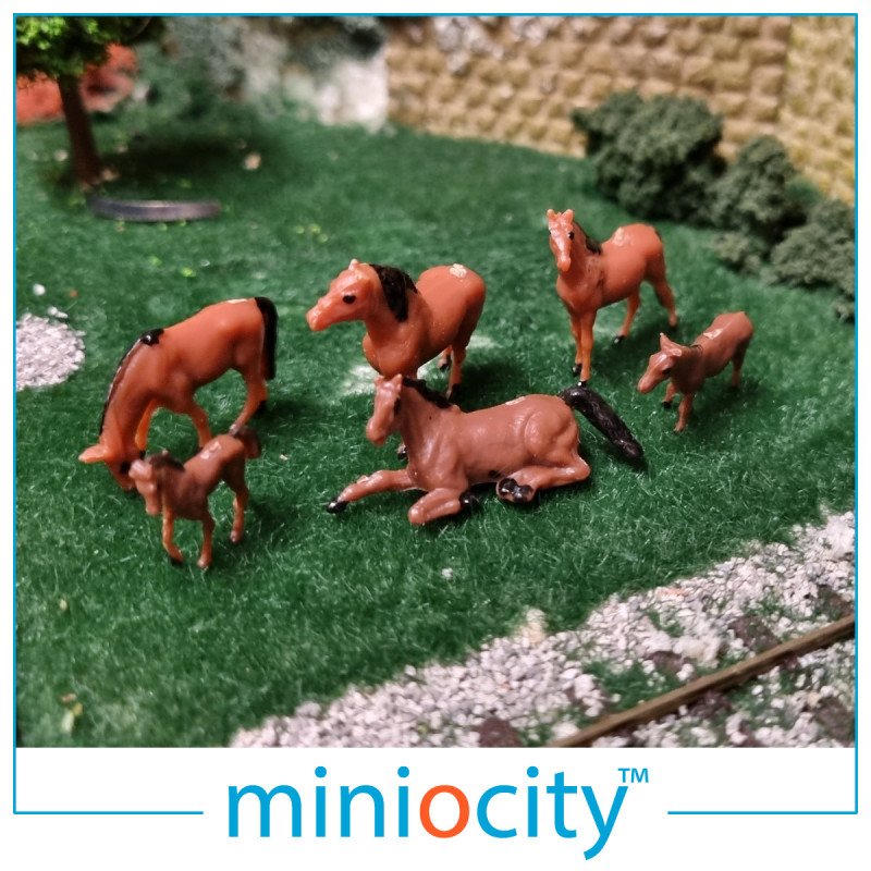 076-500 Horses (Pack of 6) OO Gauge 1:76 Scale Figures