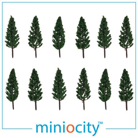076-705 Pine Trees (Pack of 12) OO Gauge 1:76 Scale Scenery