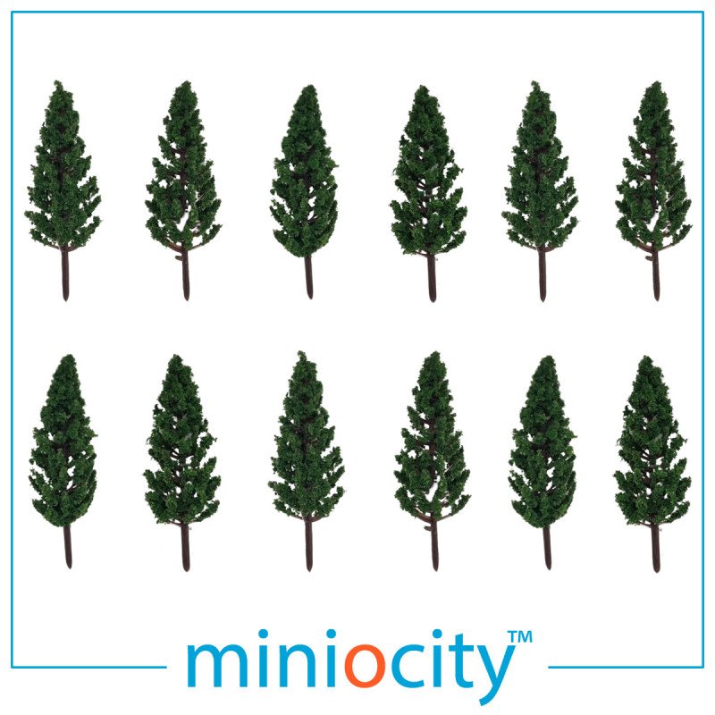076-705 Pine Trees (Pack of 12) OO Gauge 1:76 Scale Scenery